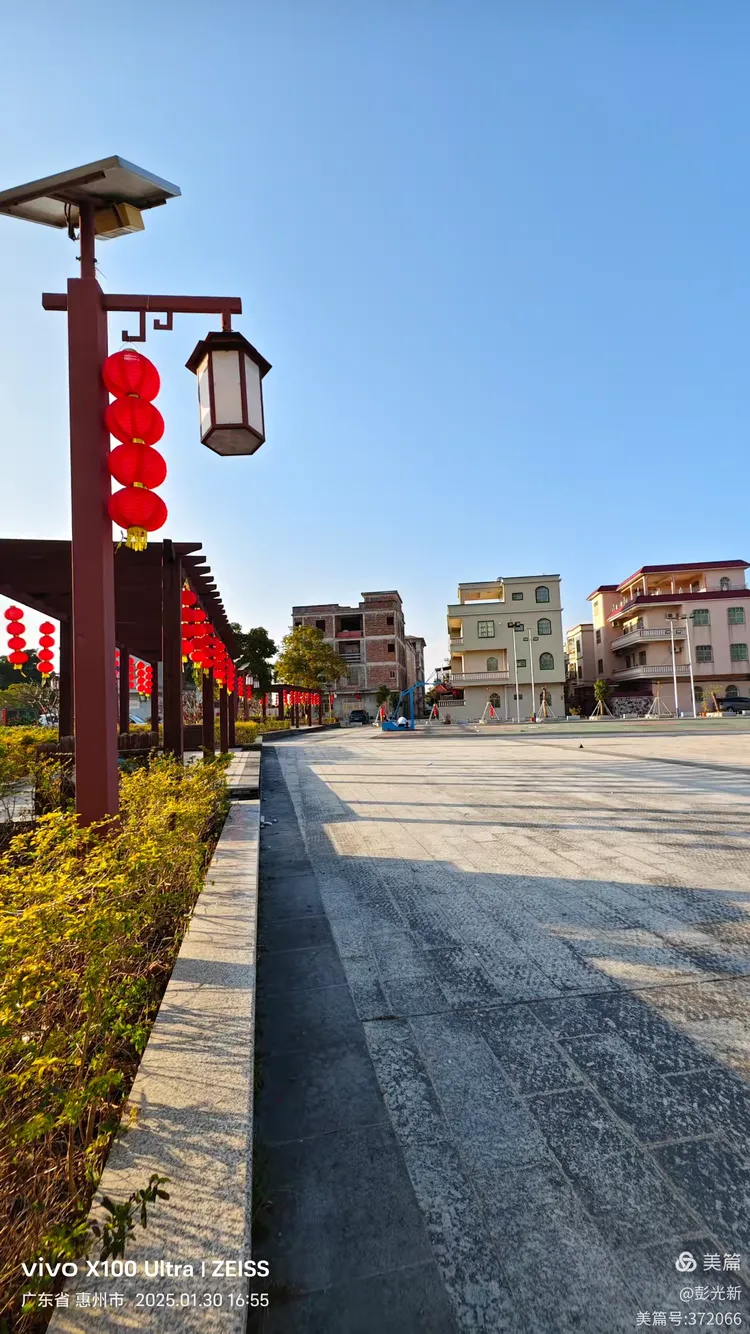 中国广东惠州惠东新农村芙蓉村蛇年初二风景